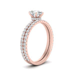 Load image into Gallery viewer, three-quarter-pear-shaped-diamond-gallery-bridal-ring-set-in-FD9168PEANGLE3-NL-RG