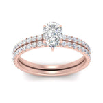 Load image into Gallery viewer, three-quarter-pear-shaped-diamond-gallery-bridal-ring-set-in-FD9168PEANGLE3-NL-RG

