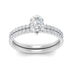 Load image into Gallery viewer, three-quarter-pear-shaped-diamond-gallery-bridal-ring-set-in-FD9168PEANGLE3-NL-WG
