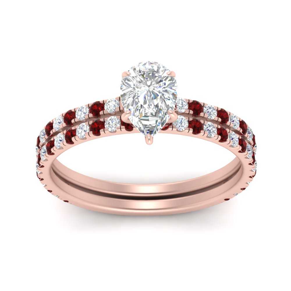 three-quarter-pear-shaped-diamond-gallery-bridal-ring-set-with-ruby-in-FD9168PEGRUDRANGLE3-NL-RG