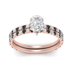 Load image into Gallery viewer, three-quarter-pear-shaped-gallery-bridal-ring-set-with-black-diamond-in-FD9168PEGBLACKANGLE3-NL-RG
