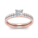 Load image into Gallery viewer, three-quarter-princess-cut-diamond-gallery-bridal-ring-set-in-FD9168PRANGLE3-NL-RG
