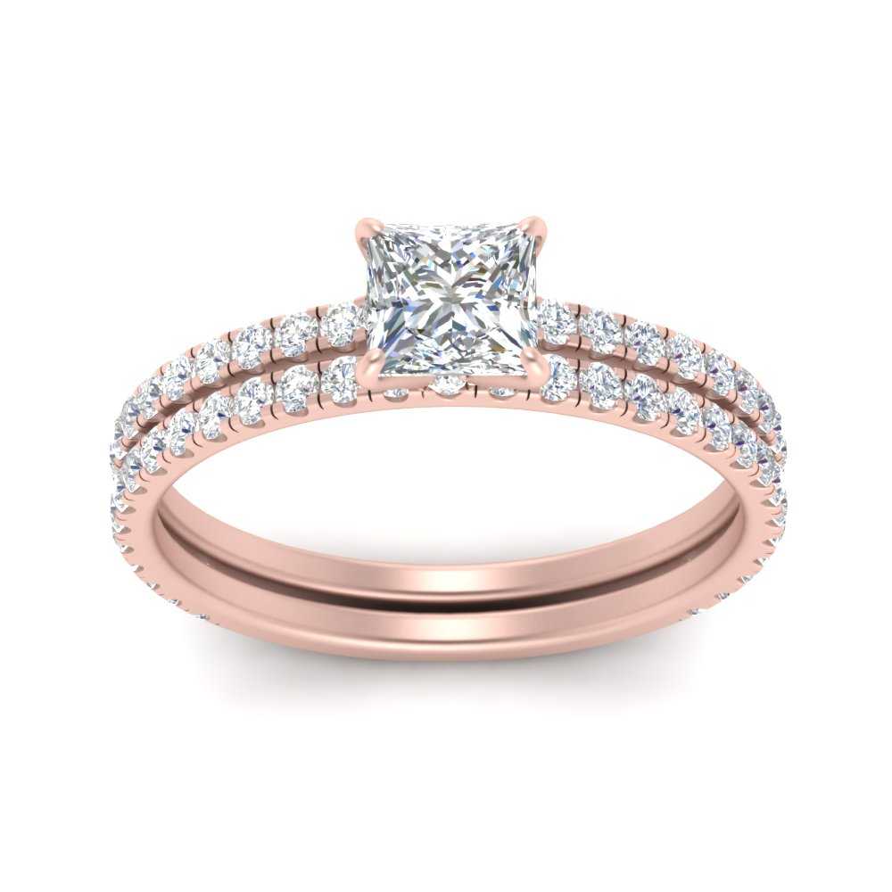 three-quarter-princess-cut-diamond-gallery-bridal-ring-set-in-FD9168PRANGLE3-NL-RG