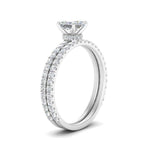 Load image into Gallery viewer, three-quarter-princess-cut-diamond-gallery-bridal-ring-set-in-FD9168PRANGLE3-NL-WG

