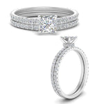Load image into Gallery viewer, three-quarter-princess-cut-diamond-gallery-bridal-ring-set-in-FD9168PRANGLE3-NL-WG