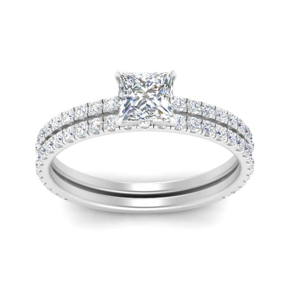 three-quarter-princess-cut-diamond-gallery-bridal-ring-set-in-FD9168PRANGLE3-NL-WG