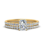 Load image into Gallery viewer, three-quarter-radiant-cut-diamond-gallery-bridal-ring-set-in-FD9168RAANGLE3-NL-YG