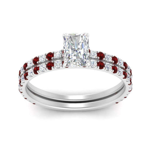 three-quarter-radiant-cut-diamond-gallery-bridal-ring-set-with-ruby-in-FD9168RAGRUDRANGLE3-NL-WG