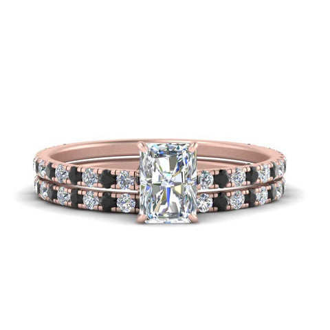 three-quarter-radiant-cut-gallery-bridal-ring-set-with-black-diamond-in-FD9168RAGBLACKANGLE3-NL-RG