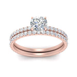 Load image into Gallery viewer, three-quarter-round-cut-diamond-gallery-bridal-ring-set-in-FD9168ROANGLE3-NL-RG
