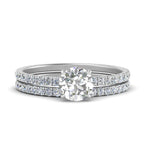 Load image into Gallery viewer, three-quarter-round-cut-diamond-gallery-bridal-ring-set-in-FD9168ROANGLE3-NL-WG
