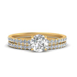 Load image into Gallery viewer, three-quarter-round-cut-diamond-gallery-bridal-ring-set-in-FD9168ROANGLE3-NL-YG
