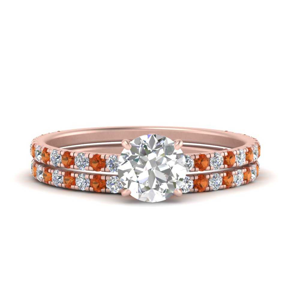 three-quarter-round-cut-diamond-gallery-bridal-ring-set-with-orange-sapphire-in-FD9168ROGSAORANGLE3-NL-RG