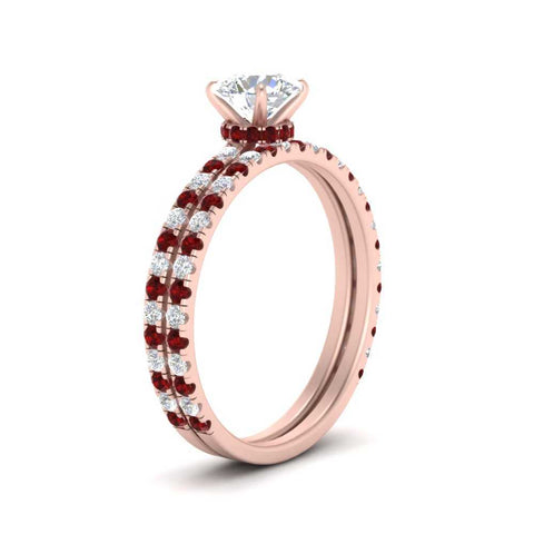 three-quarter-round-cut-diamond-gallery-bridal-ring-set-with-ruby-in-FD9168ROGRUDRANGLE3-NL-RG