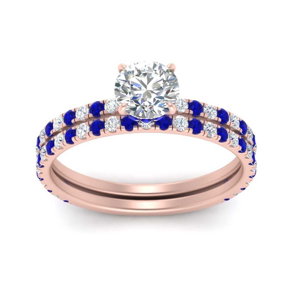 three-quarter-round-cut-diamond-gallery-bridal-ring-set-with-sapphire-in-FD9168ROGSABLANGLE3-NL-RG