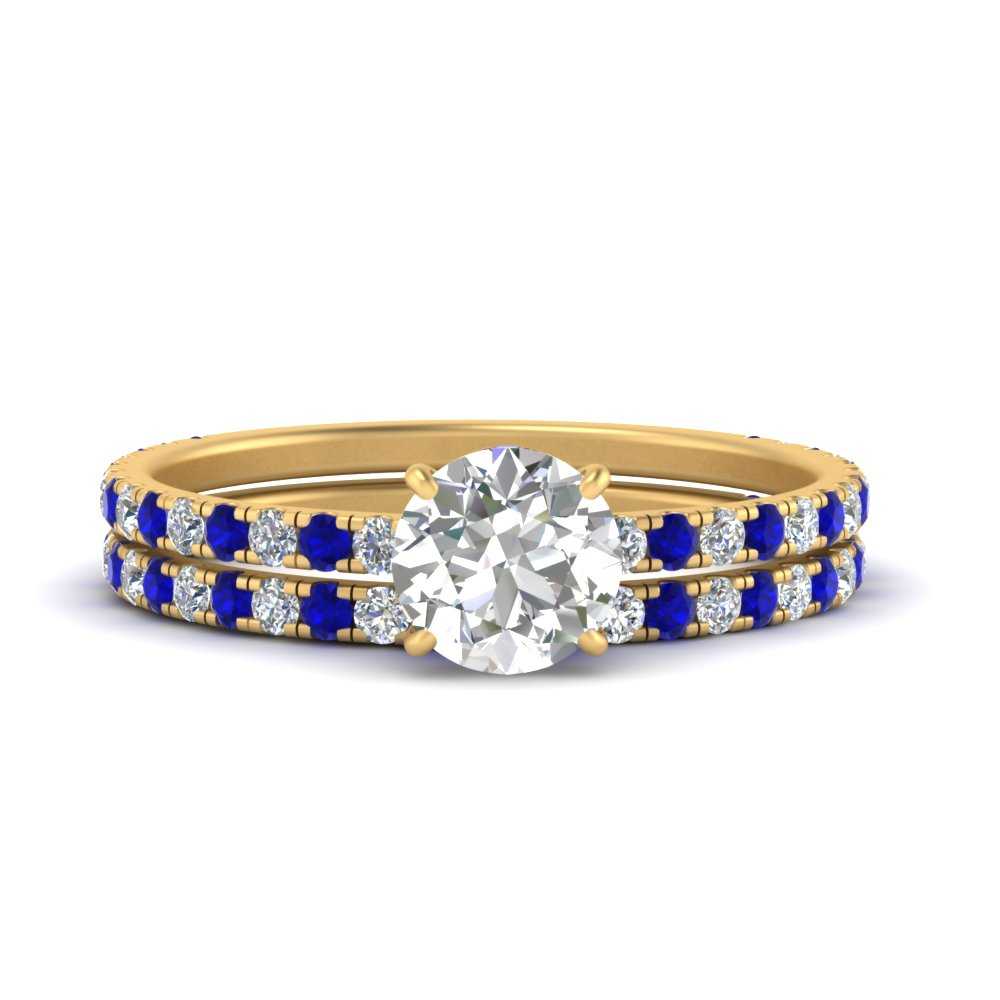 three-quarter-round-cut-diamond-gallery-bridal-ring-set-with-sapphire-in-FD9168ROGSABLANGLE3-NL-YG