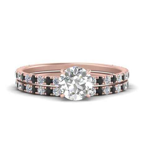 three-quarter-round-cut-gallery-bridal-ring-set-with-black-diamond-in-FD9168ROGBLACKANGLE3-NL-RG