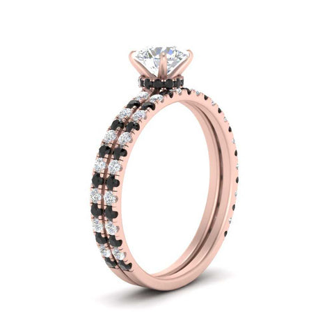 three-quarter-round-cut-gallery-bridal-ring-set-with-black-diamond-in-FD9168ROGBLACKANGLE3-NL-RG