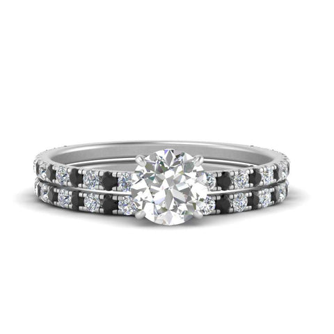 three-quarter-round-cut-gallery-bridal-ring-set-with-black-diamond-in-FD9168ROGBLACKANGLE3-NL-WG
