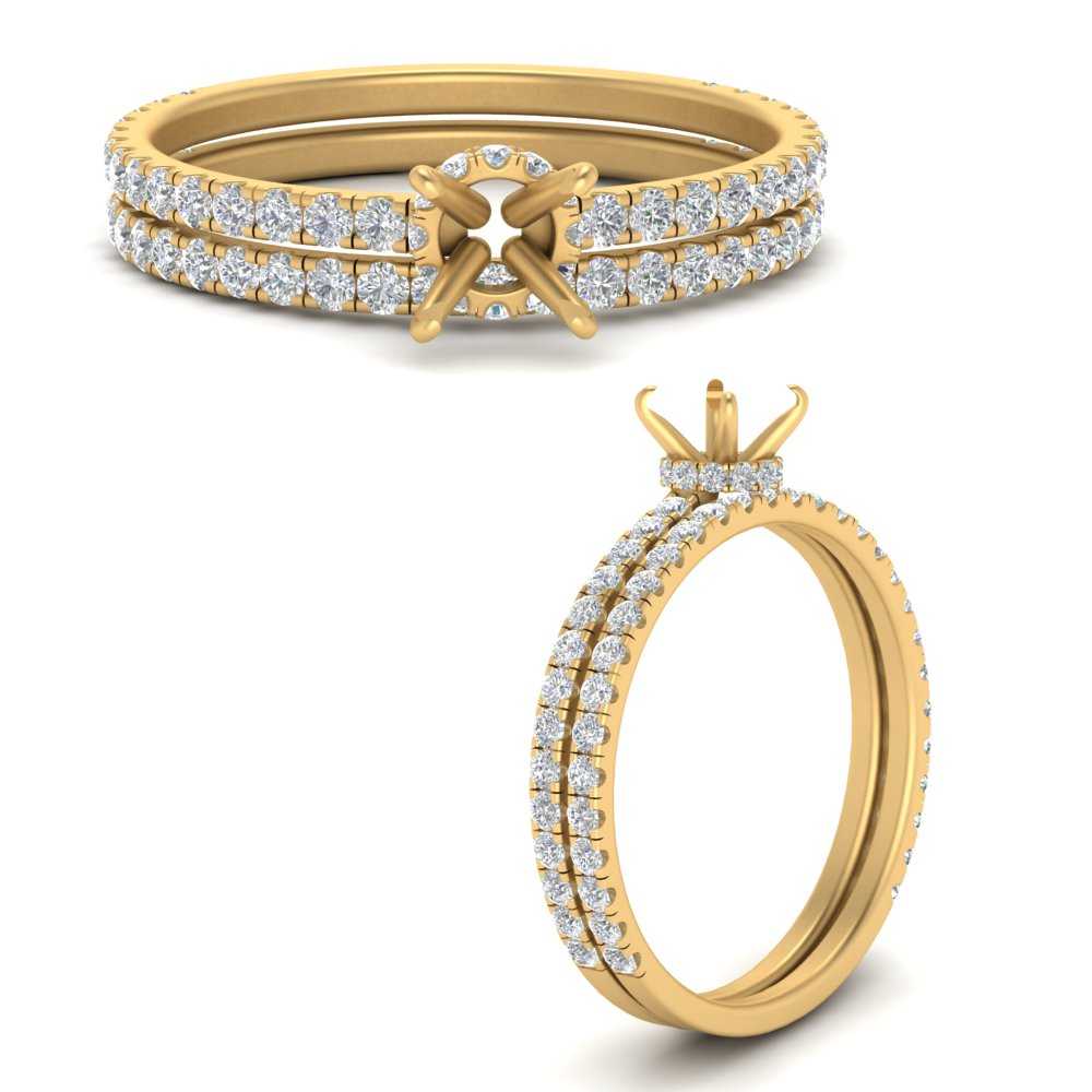 three-quarter-semi-mount-diamond-gallery-bridal-ring-set-in-FD9168SMANGLE3-NL-YG