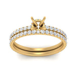 Load image into Gallery viewer, three-quarter-semi-mount-diamond-gallery-bridal-ring-set-in-FD9168SMANGLE3-NL-YG
