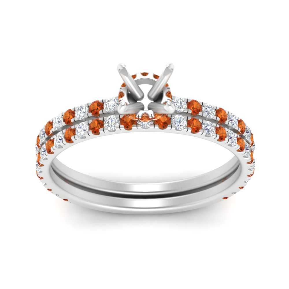 three-quarter-semi-mount-diamond-gallery-bridal-ring-set-with-orange-sapphire-in-FD9168SMGSAORANGLE3-NL-WG