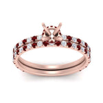 Load image into Gallery viewer, three-quarter-semi-mount-diamond-gallery-bridal-ring-set-with-ruby-in-FD9168SMGRUDRANGLE3-NL-RG
