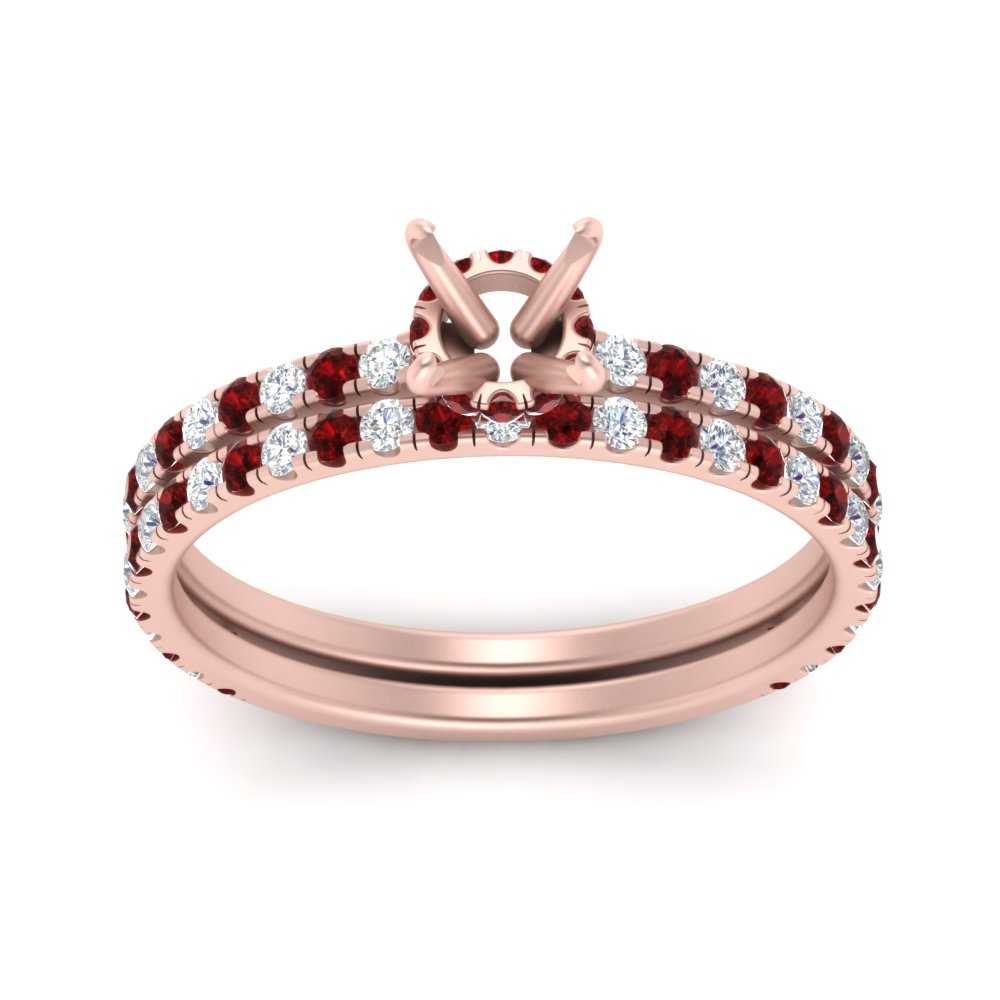 three-quarter-semi-mount-diamond-gallery-bridal-ring-set-with-ruby-in-FD9168SMGRUDRANGLE3-NL-RG
