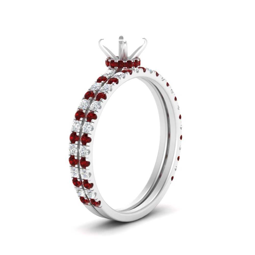 three-quarter-semi-mount-diamond-gallery-bridal-ring-set-with-ruby-in-FD9168SMGRUDRANGLE3-NL-WG