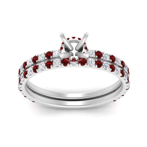 three-quarter-semi-mount-diamond-gallery-bridal-ring-set-with-ruby-in-FD9168SMGRUDRANGLE3-NL-WG