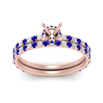 Load image into Gallery viewer, three-quarter-semi-mount-diamond-gallery-bridal-ring-set-with-sapphire-in-FD9168SMGSABLANGLE3-NL-RG
