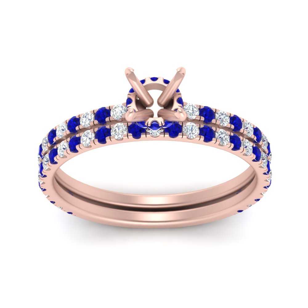 three-quarter-semi-mount-diamond-gallery-bridal-ring-set-with-sapphire-in-FD9168SMGSABLANGLE3-NL-RG