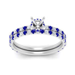 Load image into Gallery viewer, three-quarter-semi-mount-diamond-gallery-bridal-ring-set-with-sapphire-in-FD9168SMGSABLANGLE3-NL-WG
