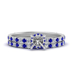 Load image into Gallery viewer, three-quarter-semi-mount-diamond-gallery-bridal-ring-set-with-sapphire-in-FD9168SMGSABLANGLE3-NL-WG
