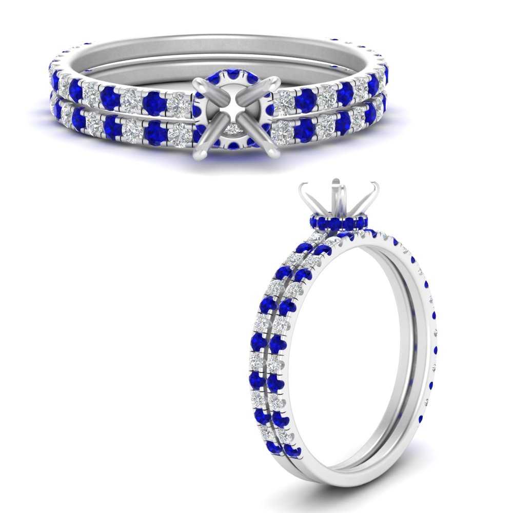 three-quarter-semi-mount-diamond-gallery-bridal-ring-set-with-sapphire-in-FD9168SMGSABLANGLE3-NL-WG