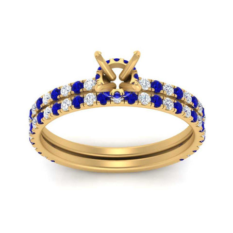 three-quarter-semi-mount-diamond-gallery-bridal-ring-set-with-sapphire-in-FD9168SMGSABLANGLE3-NL-YG