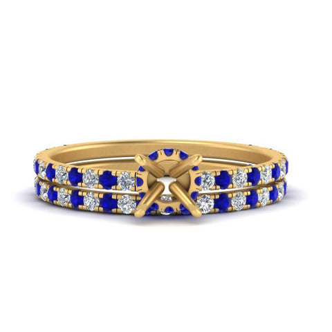 three-quarter-semi-mount-diamond-gallery-bridal-ring-set-with-sapphire-in-FD9168SMGSABLANGLE3-NL-YG