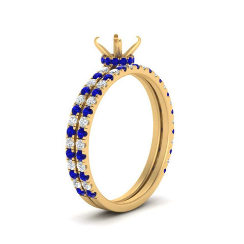 three-quarter-semi-mount-diamond-gallery-bridal-ring-set-with-sapphire-in-FD9168SMGSABLANGLE3-NL-YG