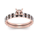 Load image into Gallery viewer, three-quarter-semi-mount-gallery-bridal-ring-set-with-black-diamond-in-FD9168SMGBLACKANGLE3-NL-RG

