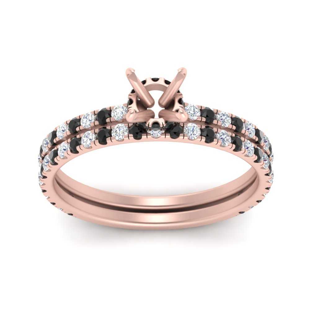 three-quarter-semi-mount-gallery-bridal-ring-set-with-black-diamond-in-FD9168SMGBLACKANGLE3-NL-RG