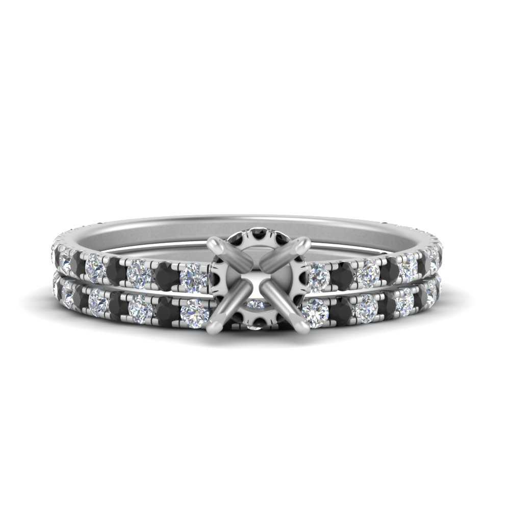 three-quarter-semi-mount-gallery-bridal-ring-set-with-black-diamond-in-FD9168SMGBLACKANGLE3-NL-WG