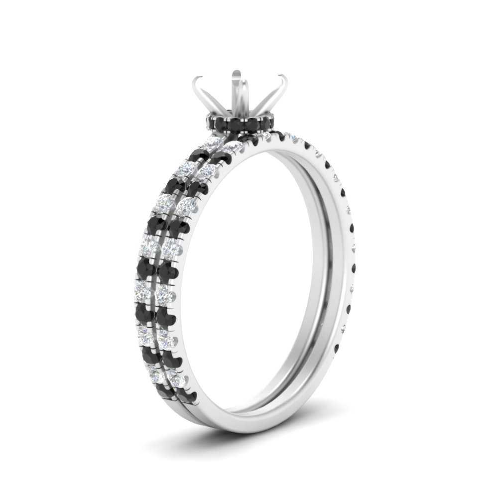 three-quarter-semi-mount-gallery-bridal-ring-set-with-black-diamond-in-FD9168SMGBLACKANGLE3-NL-WG