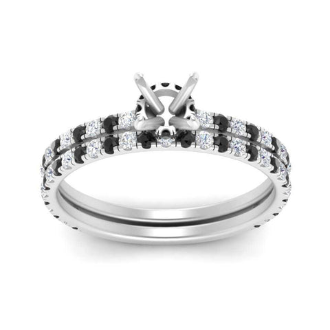 three-quarter-semi-mount-gallery-bridal-ring-set-with-black-diamond-in-FD9168SMGBLACKANGLE3-NL-WG