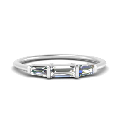 Three Stone Baguette Diamond Band
