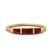 Load image into Gallery viewer, three-stone-baguette-ruby-band-in-FDENS100BGRUDR-NL-YG