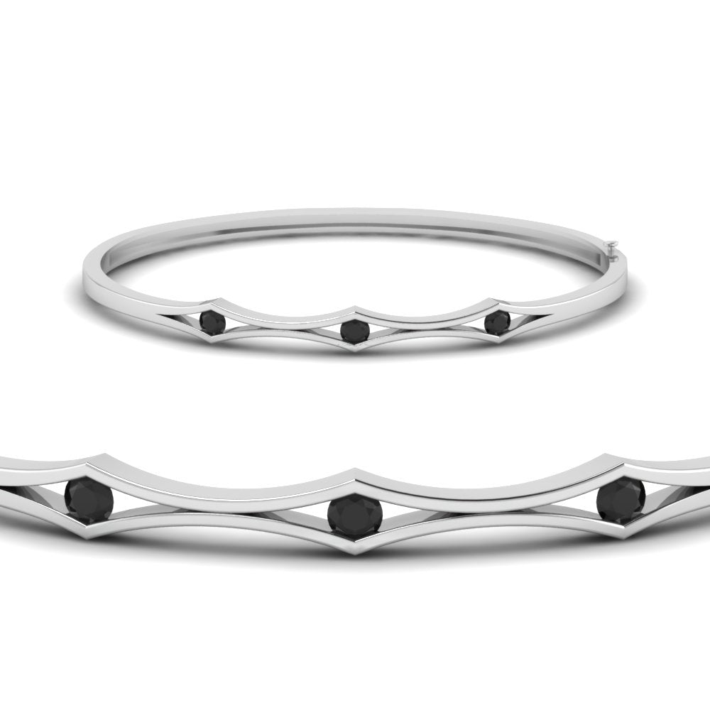 3 Stone Bracelet Bangle For Women