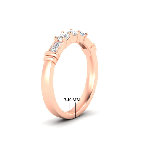 Three Stone Channel Set Diamond Ring