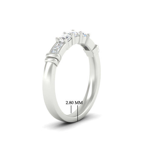 Three Stone Channel Set Diamond Ring