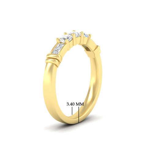 Three Stone Channel Set Diamond Ring