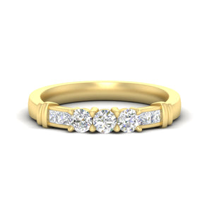 Three Stone Channel Set Diamond Ring
